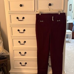 Talbots Deep Red Ankle Pants